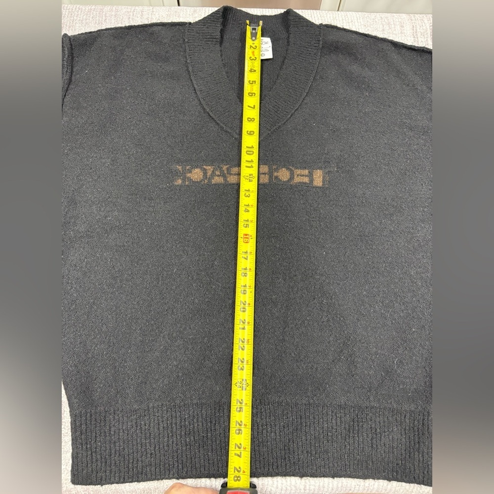 Nike Sportswear Tech Pack Knit Sweater Mens M Black Pullover V Neck Oversized - Picture 5 of 10